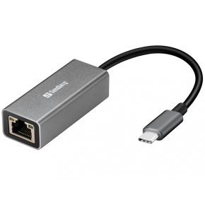   Sandberg USB-C -> Gigabit Network, (ezüst, RJ45 kimenet), adapter
