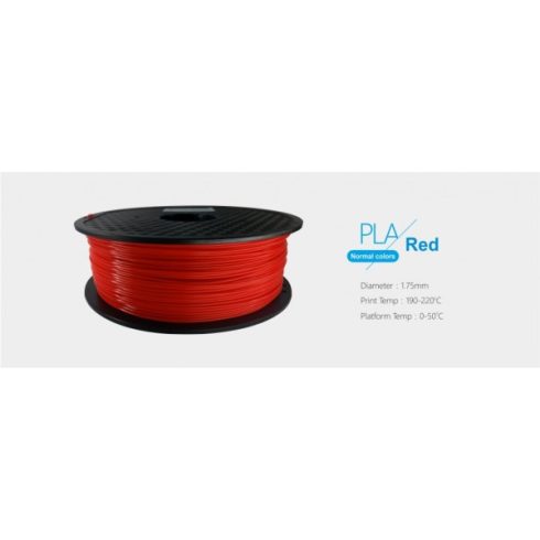 3D FILAMENT 1,75mm PLA Piros /1kg-os tekercs/