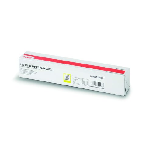 Oki C301/C321 Toner Sárga 1500 oldalra