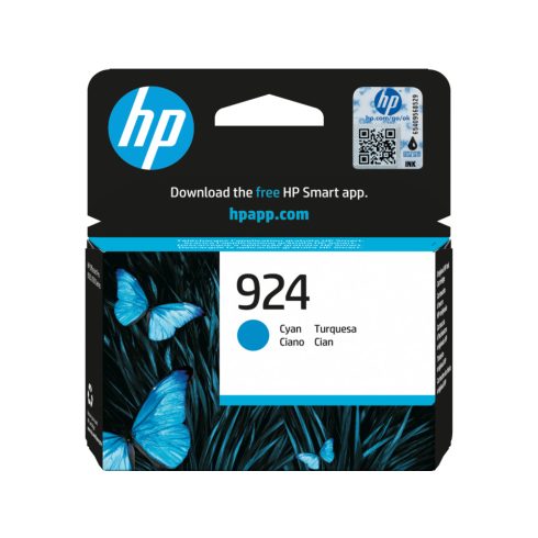HP 4K0U3NE Tintapatron Cyan 400 oldal kapacitás No.924