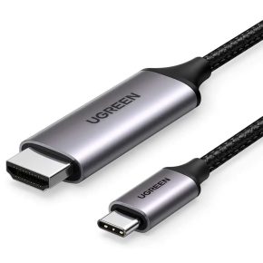   UGREEN USB-C - HDMI apa - apa kábel alumínium ház 1.5 m szürke fekete MM142