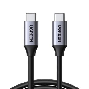   UGREEN USB-C - USB-C PD gyorstöltés kábel 5A Max 5Gbps Max szürke 1.5 m US161