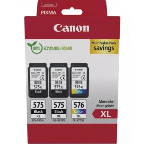   Canon PG-575XLx2 (2x15 ml) + CL-576XL (1x13 ml) + 50 lap GP501 10x15 fényes fotópapír Multipack
