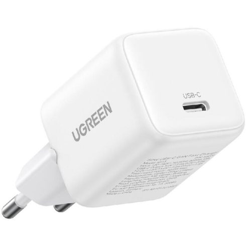 UGREEN 30W USB-C GaN gyorstöltő fehér EU X513