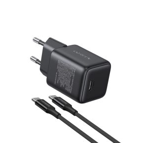 UGREEN 30W USB-C GaN gyorstöltő készlet fekete EU X513