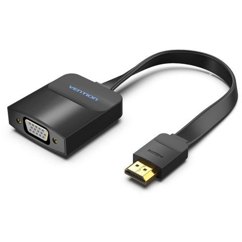 Vention HDMI (lapos) -> VGA, 0,15m, fekete, konverter