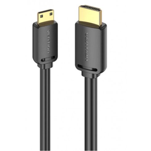 Vention mini HDMI/M -> HDMI/M (4K,HD, fekete), 1,5m, kábel