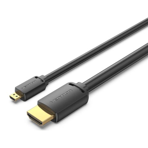 Vention micro HDMI/M -> HDMI/M (4K,HD,fekete), 2m, kábel