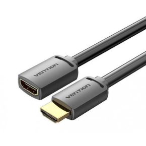   Vention HDMI/M -> HDMI/F (4K, HD, PVC, fekete), 0,5m, kábel