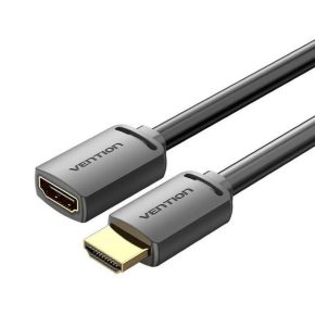   Vention HDMI/M -> HDMI/F (4K, HD, PVC, fekete), 1m, kábel