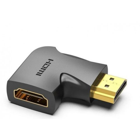 Vention HDMI/M (90fokos) -> HDMI/F (4K,síklapos, fekete), adapter