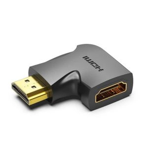   Vention HDMI/M (270fokos) -> HDMI/F (4K,síklapos, fekete), adapter