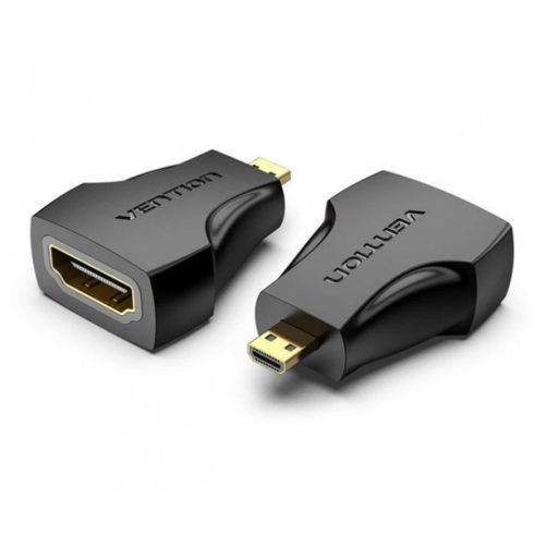 Vention micro HDMI/M -> HDMI/F (4K,fekete), adapter