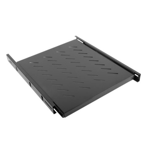 Lanberg AK-1007-B 19 1U MÉLY:550mm MAX:60kg 4 ponton rögzíthető kihúzható fekete polc"