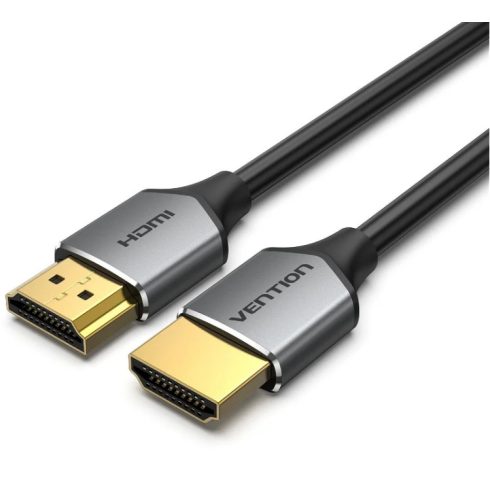 Vention HDMI -> HDMI, (Ultra vékony kivitel, Szürke Aluminum Ötvözet), 0,5m, kábel