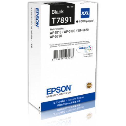 Epson T7891 Tintapatron Black 4.000 oldal kapacitás