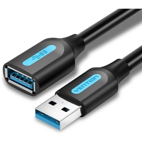 Vention USB-A 3.0/M -> USB-A 3.0/F, (hosszabbító,PVC),  3m, kábel