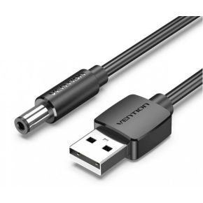 KÁBEL USB-A -> DC 5.5mm, 1m, (fekete), Vention
