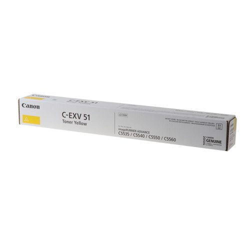 Canon C-EXV51 Toner Yellow 60.000 oldal  kapacitás