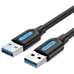   Vention USB-A 3.0/M ->  USB-A 3.0/M,  (PVC,fekete), 1,5m, kábel