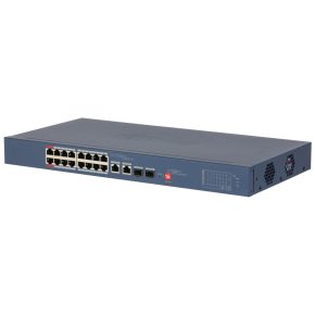   Dahua CS4218-16ET-135 16x10/100 Mbps PoE + 2x1 Gbps RJ-45/SFP Combo Uplink, 135W, Cloud Managed PoE Switch