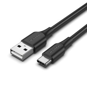 Vention USB-A 2.0/M -> USB-C/M, 1,5m, (3A,fekete), kábel