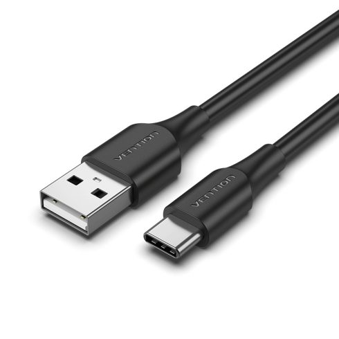 Vention USB-A 2.0/M -> USB-C/M, 1,5m, (3A,fekete), kábel