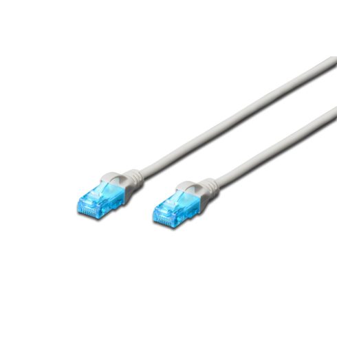 DIGITUS DK-1512-010 Cat.5e U/UTP PVC 1m szürke patch kábel