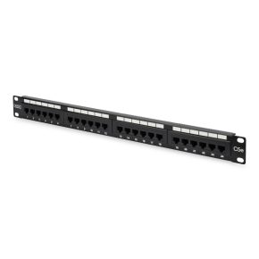   DIGITUS DN-91524U 19 1U 24port Cat.5e fekete árnyékolatlan Patch Panel"
