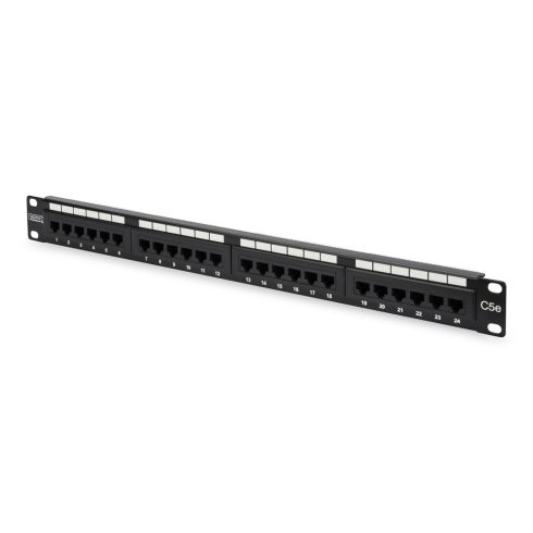 DIGITUS DN-91524U 19 1U 24port Cat.5e fekete árnyékolatlan Patch Panel"