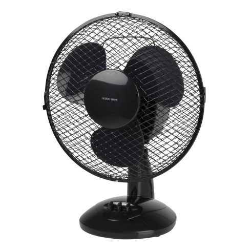 Deltaco NORDIC HOME FT-535 ventilátor, asztali, 230 mm, két fokozatú, 20W, dönthető, fekete