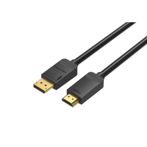 Vention Displayport 1.2 -> HDMI 1.4, 1,5m (fekete), kábel