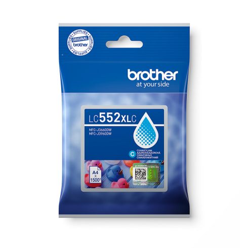 Brother LC552XLC Tintapatron Cyan 16,5 ml 1.500 oldal kapacitás