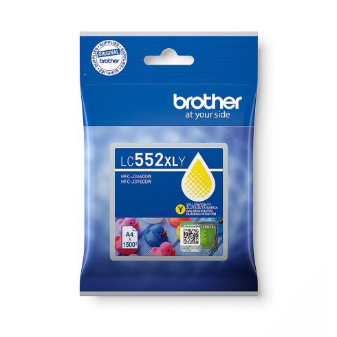 Brother LC552XLY Tintapatron Yellow 16,5 ml 1.500 oldal kapacitás