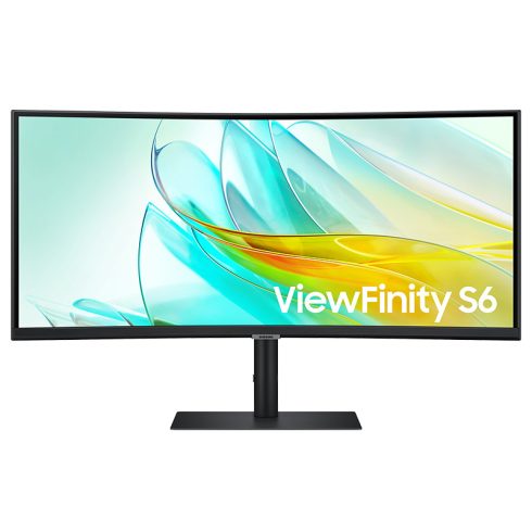 SAMSUNG 34 LS34C652UAUXEN ViewFinity S6 S65UC UWQHD VA 21:9 5ms ívelt ultrawide monitor"