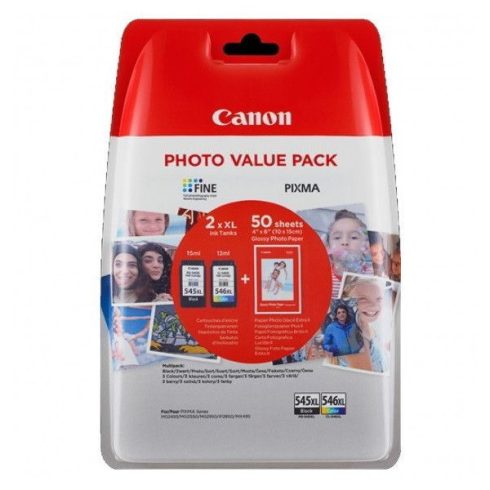 CANON eredeti Tintapatron multipack+papír, PG545XL,CL546XL,GP501, MG2450,2550