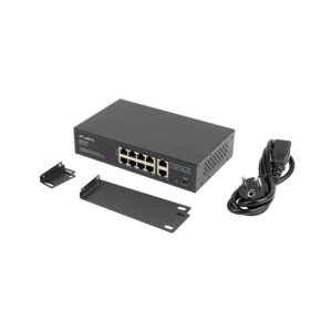   Lanberg RSFE-8P-2GE-120 19/10 1U 8x100Mbps PoE+ LAN (120W) 2xGbE LAN port nem menedzselhető PoE+ switch"