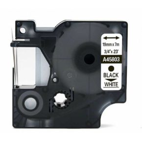   Utángyártott DYMO D1 45803 kazetta 19mm x 7m fehér-fekete #S0720830