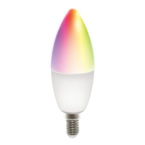   Deltaco SMART HOME SH-LE14RGB izzó LED, E14, gyertya, WIFI, 5W, színes+fehér, szabályozható