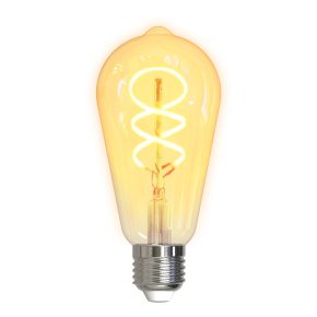   Deltaco SMART HOME SH-LFE27ST64S izzó LED, E27, volfrám, spirál, WIFI, 5.5W, fehér, szabályozható