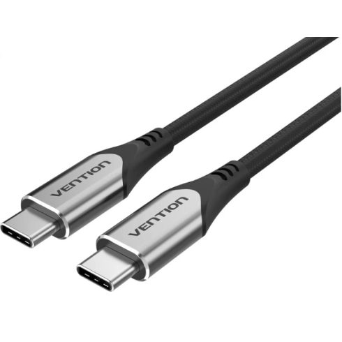 Vention USB-C 3.1/M -> USB-C 3.1/M,  (szövet, szürke), 0,5m, kábel