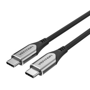   Vention USB-C 3.1/M -> USB-C 3.1/M,  (szövet, szürke), 1m, kábel