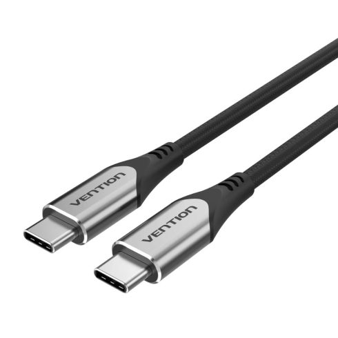 Vention USB-C 3.1/M -> USB-C 3.1/M,  (szövet, szürke), 1m, kábel