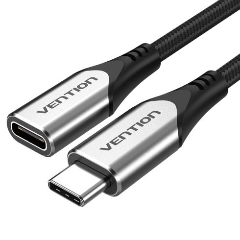 KÁBEL USB-C 3.1/M -> USB-C 3.1/F, 0,5m, (hosszabbító,szövet), Vention