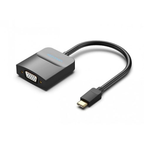 Vention USB-C -> VGA, 0,15m (ABS, fekete) adapter