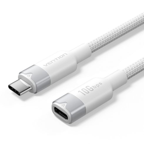 Vention USB-C 3.2/M -> USB-C 3.2/F, 0,5m,(hosszabbító, fehér, Gen2, 10Gbps), kábel
