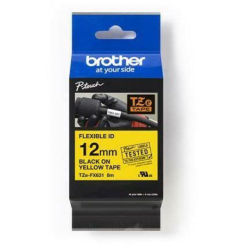 Brother TZe-FX631 12 mm széles 8 m hosszú szalagkazetta