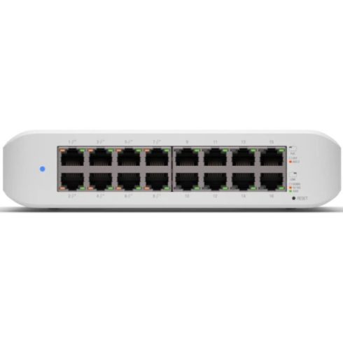 Ubiquiti UniFi USW-LITE-16-POE 16xGbE LAN 8xPoE+ (45W) port L2 menedzselhető switch