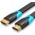 Vention HDMI, (lapos, fekete) , 3m, kábel