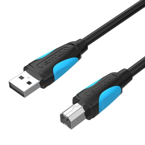 Vention USB-A 2.0 -> USB-B 2.0 (fekete), 8m, kábel